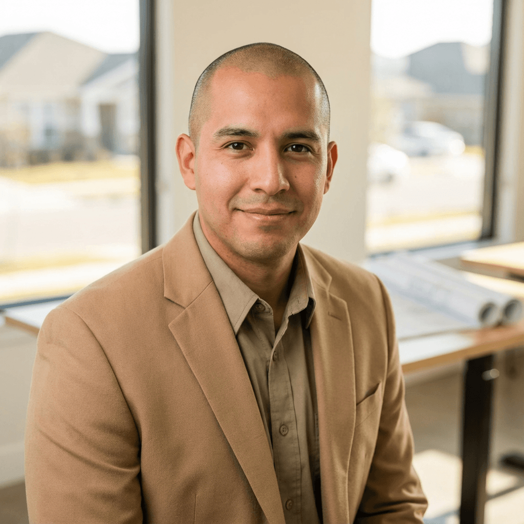Male systems integrator in his early 30s, Hispanic, confident and approachable